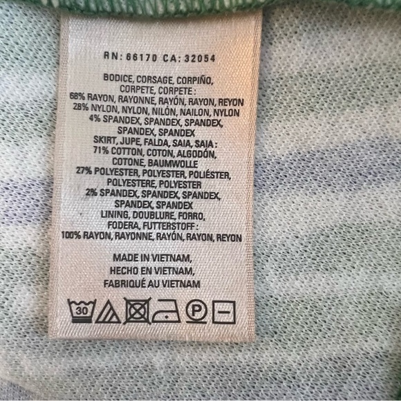 ANTHROPOLOGIE HD In Paris Ardmore A-Line Blue Green Printed Mini Dress 6 NWT - Picture 11 of 13